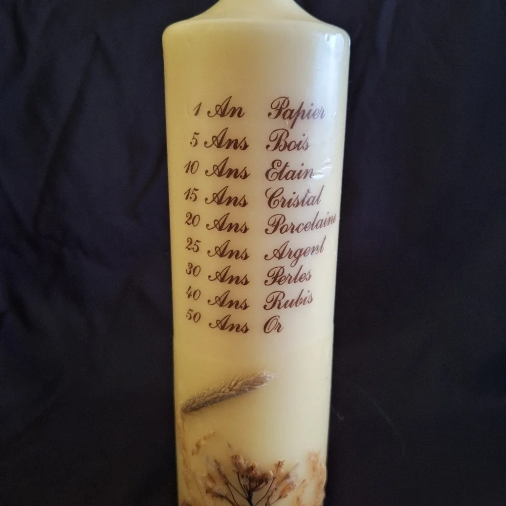 Vintage French Anniversary Candle